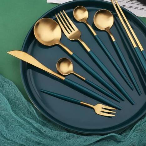 Talheres Europeu Bicolors - 24pcs