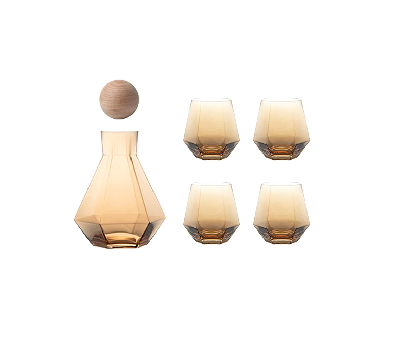 Jarra & Copos Geometry - Individual ou Jogo 3/5pcs