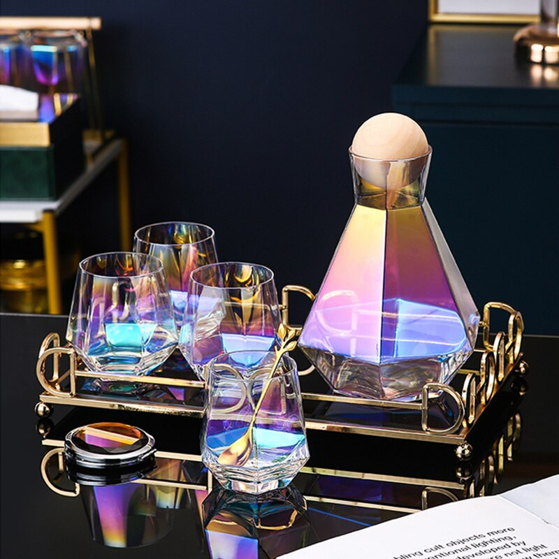 Jarra & Copos Geometry - Individual ou Jogo 3/5pcs