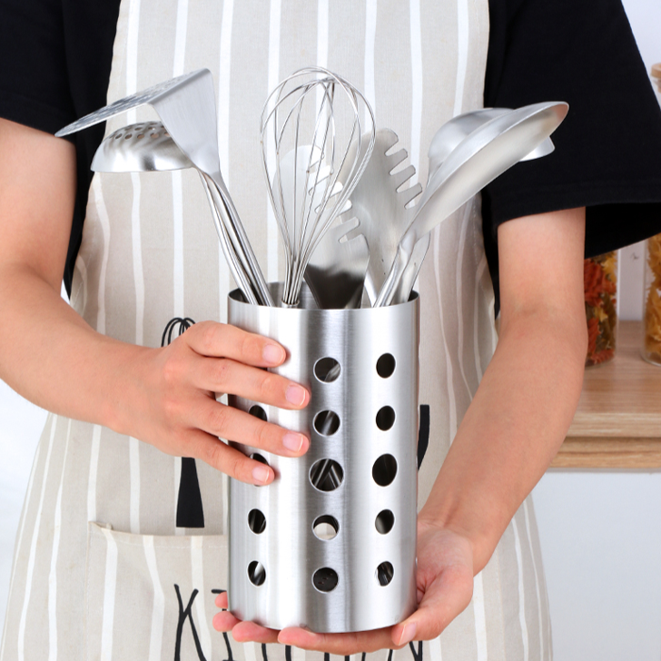 Kit 7pcs Utensílios Gold - Em inox escovado