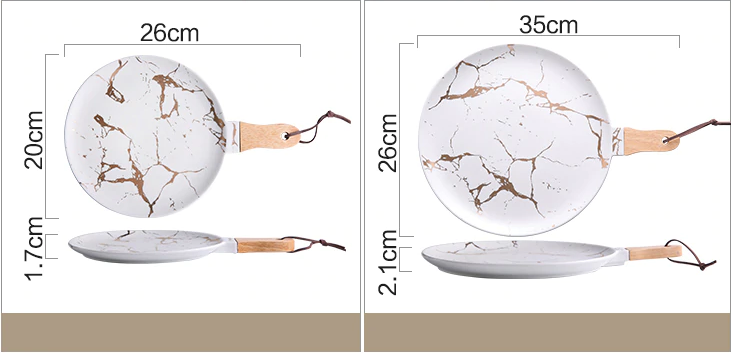 Tábua para Queijos e Petisco PURE - Cerâmica Marble & 3 Opções de Modelos