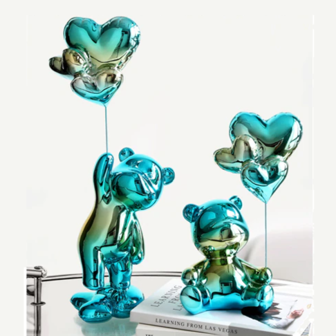 Adornos decorativos Love Balloon - pintura eletrostática