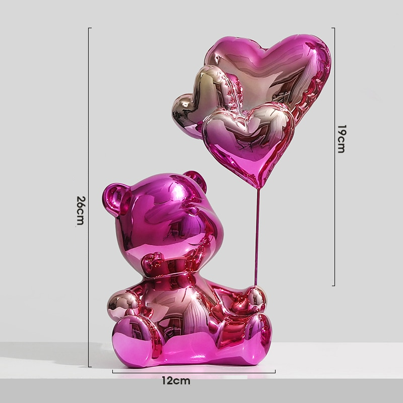 Adornos decorativos Love Balloon - pintura eletrostática