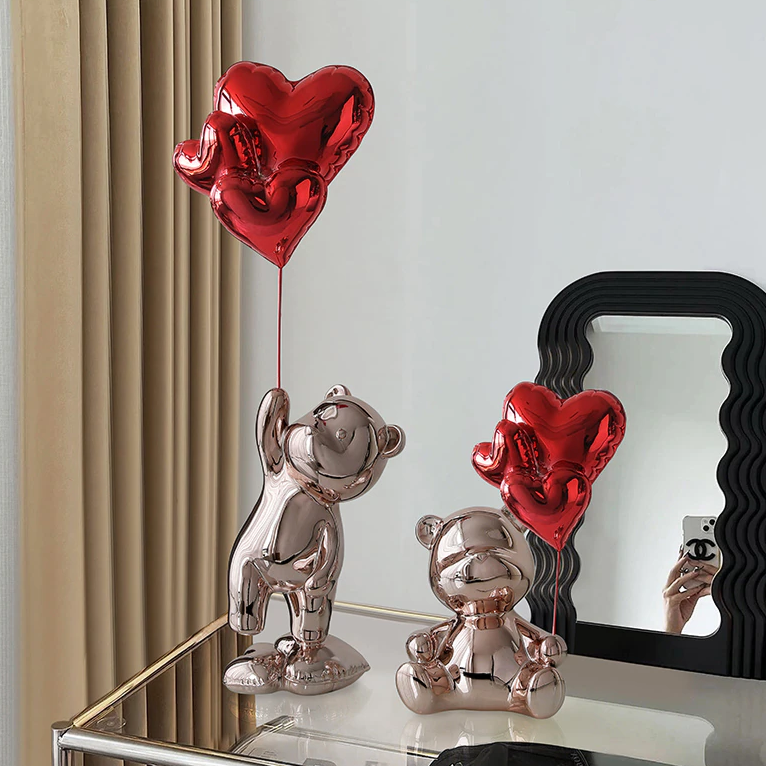 Adornos decorativos Love Balloon - pintura eletrostática