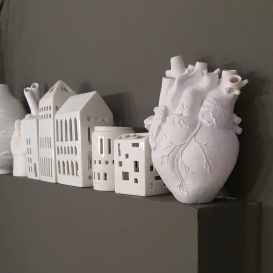 Vaso Escultura Heart - Design Contemporãneo