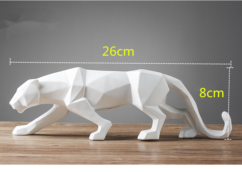 Escultura decorativa Leopardo - *em resina