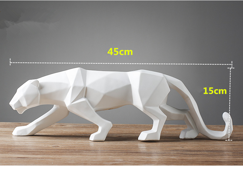 Escultura decorativa Leopardo - *em resina