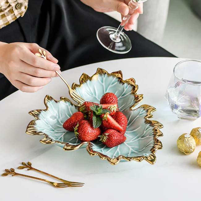 Petisqueira em cerâmica Flower- 02 Tamanhos