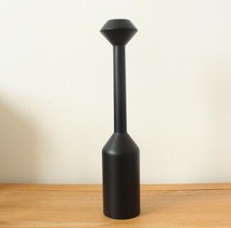 Castiçais geométricos em madeira - Jogo 5pcs