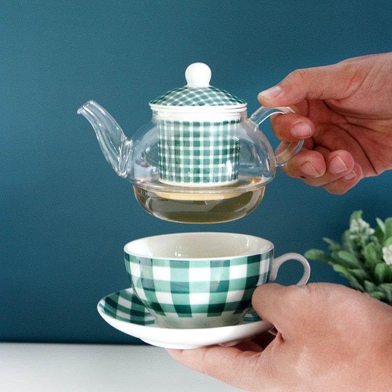 Tea for one em cerâmica - Kit 4pcs
