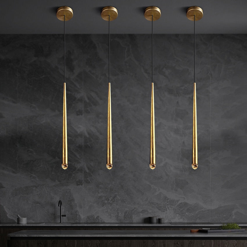 Pendentes com ponteira em Crystal - moderno e sofisticado