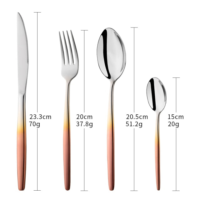 Talheres Degradê - Jogo 04pcs