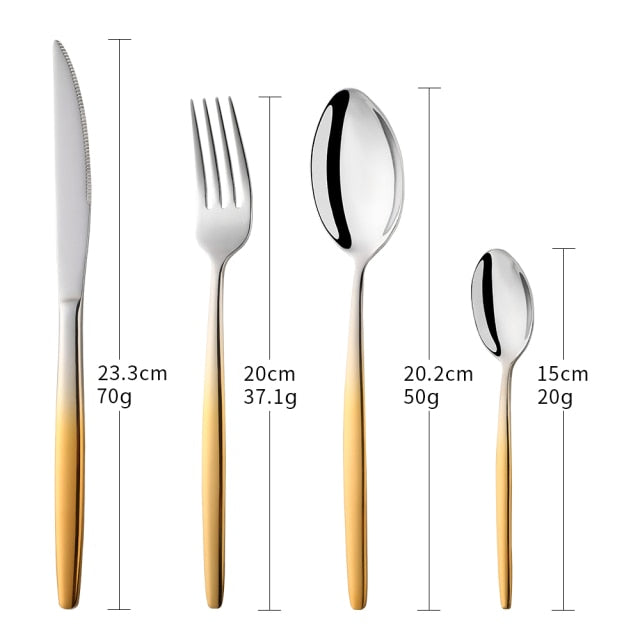 Talheres Degradê - Jogo 04pcs