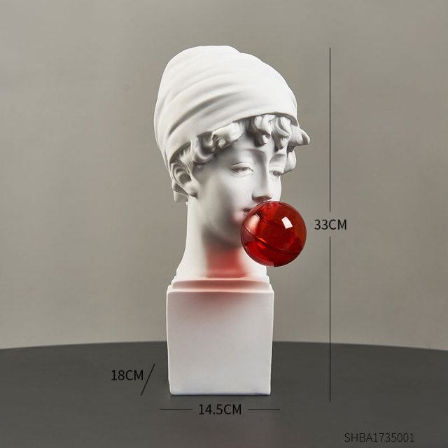 Esculturas Gregas Bubble Red - Design Contemporâneo