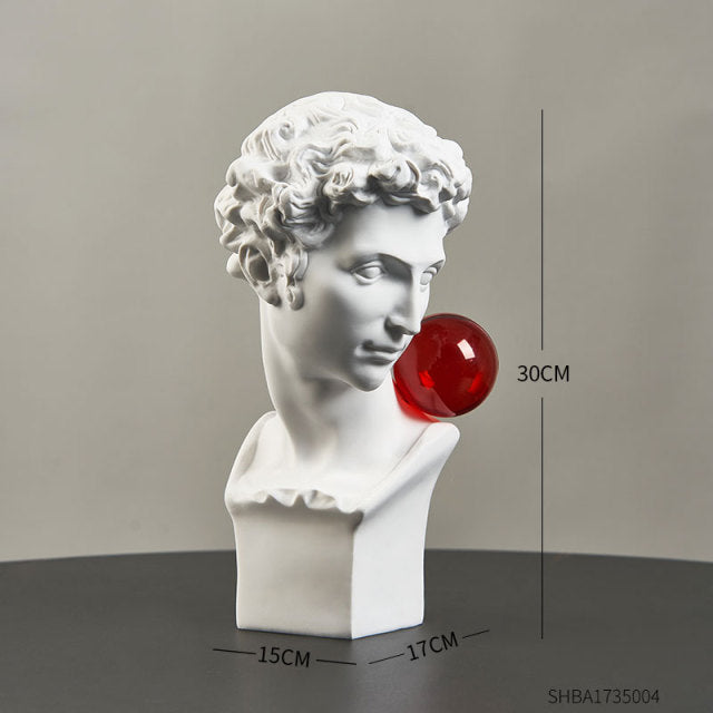 Esculturas Gregas Bubble Red - Design Contemporâneo