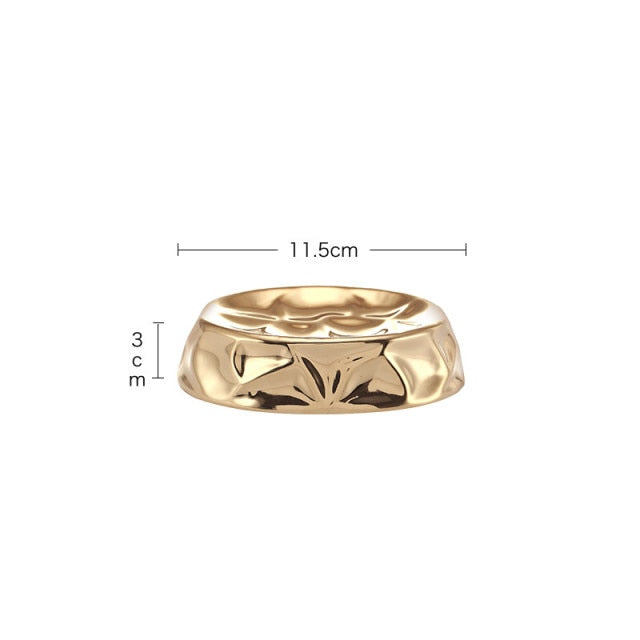 Acessórios em cerâmica martelada Gold - Jogo 4pcs