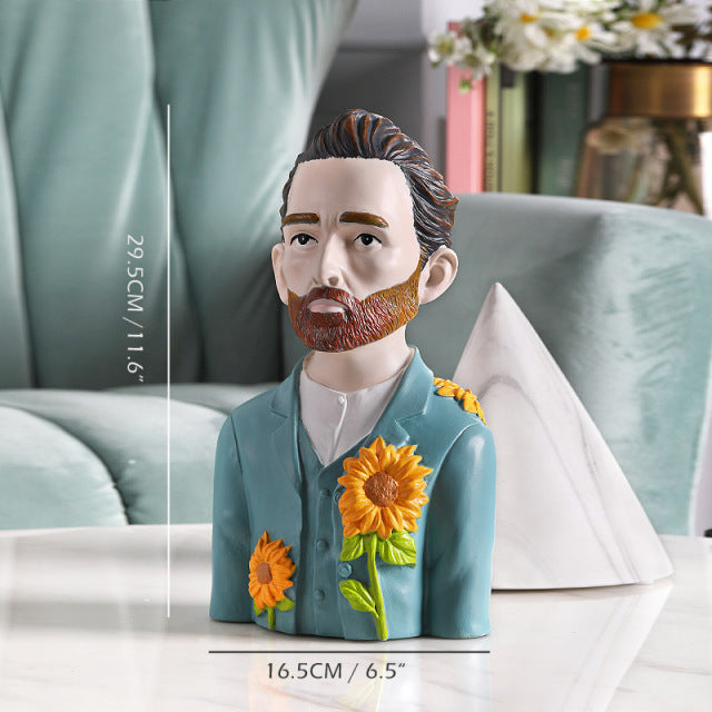 Bustos Van Gogh & Frida - Em Resina