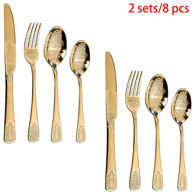 Jogo Talheres Royalty Luxo - 8 ou 16pcs