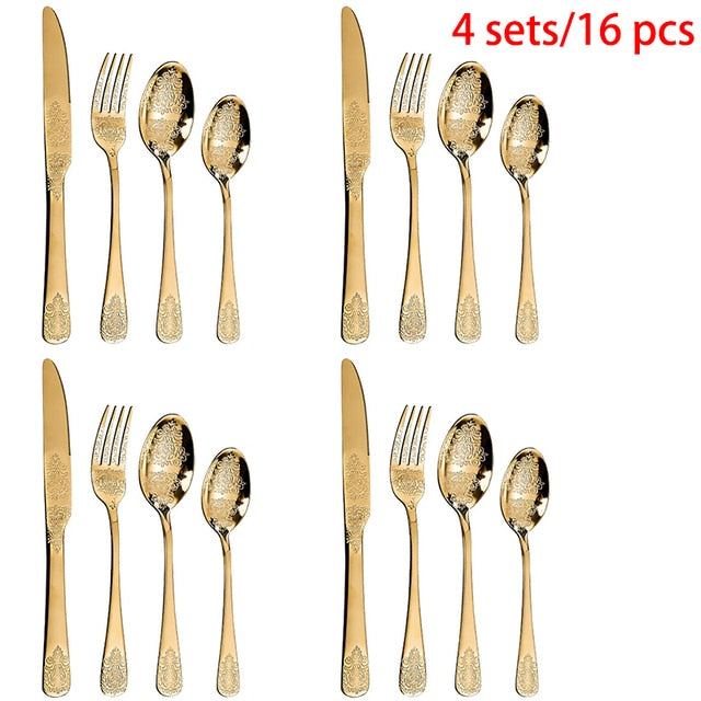 Jogo Talheres Royalty Luxo - 8 ou 16pcs