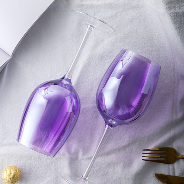 Taças em cristal perolizado Purple - Jogo 2pcs