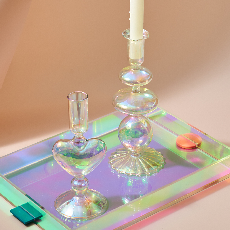 Castiçais em vidro Rainbow - 08 Modelos