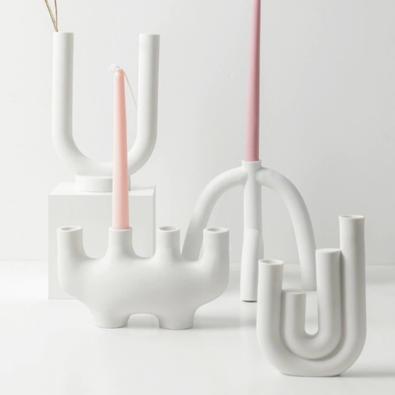 Castiçais em cerâmica Shape - 04 Modelos