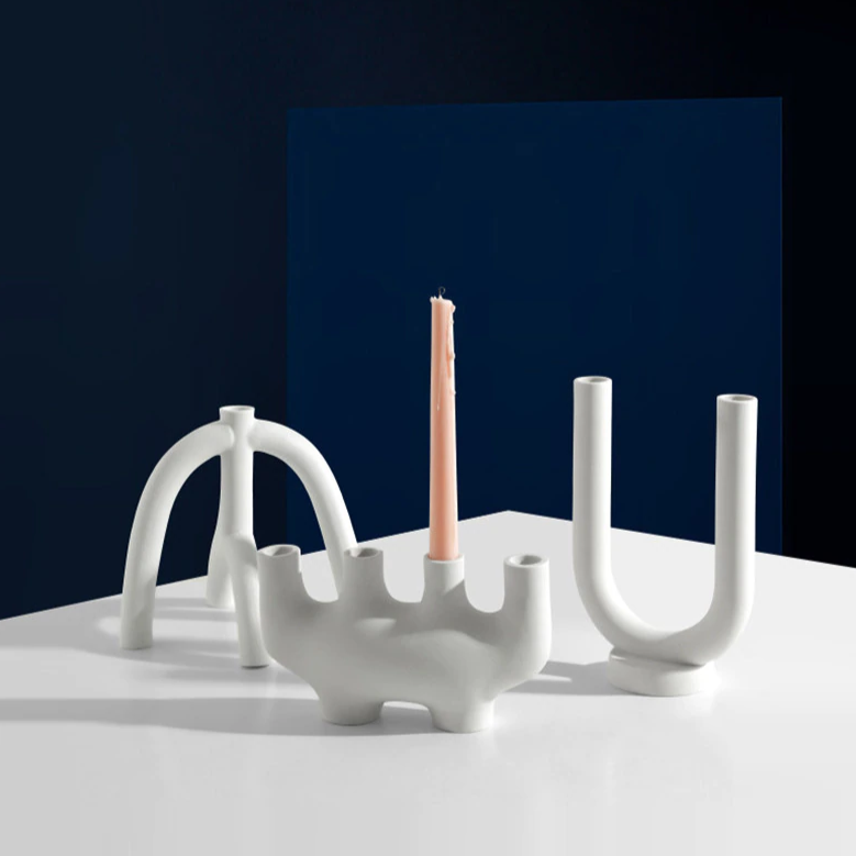 Castiçais em cerâmica Shape - 04 Modelos