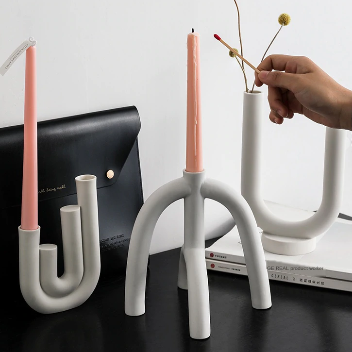 Castiçais em cerâmica Shape - 04 Modelos