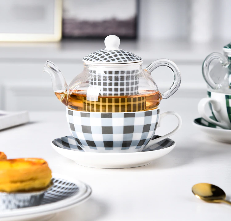 Tea for one em cerâmica - Kit 4pcs