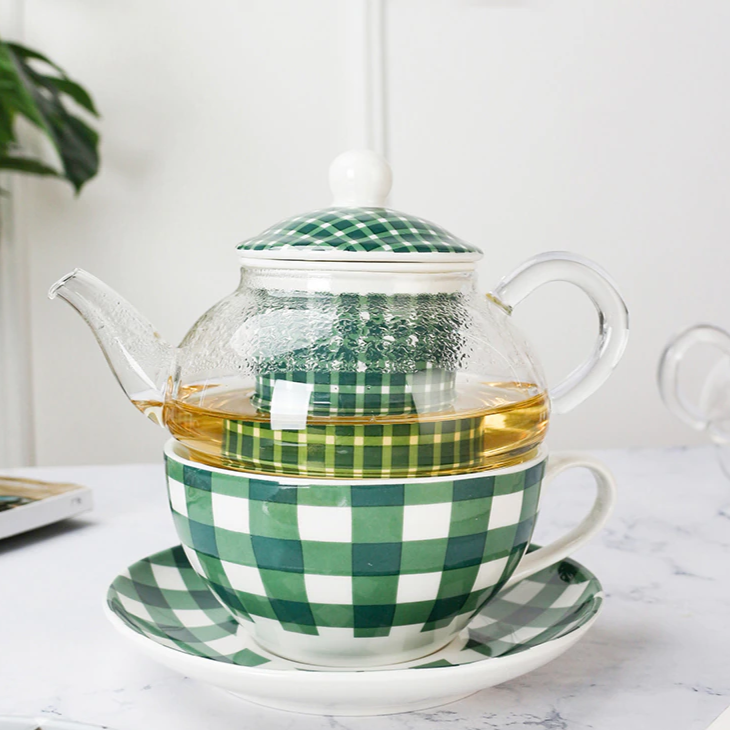 Tea for one em cerâmica - Kit 4pcs