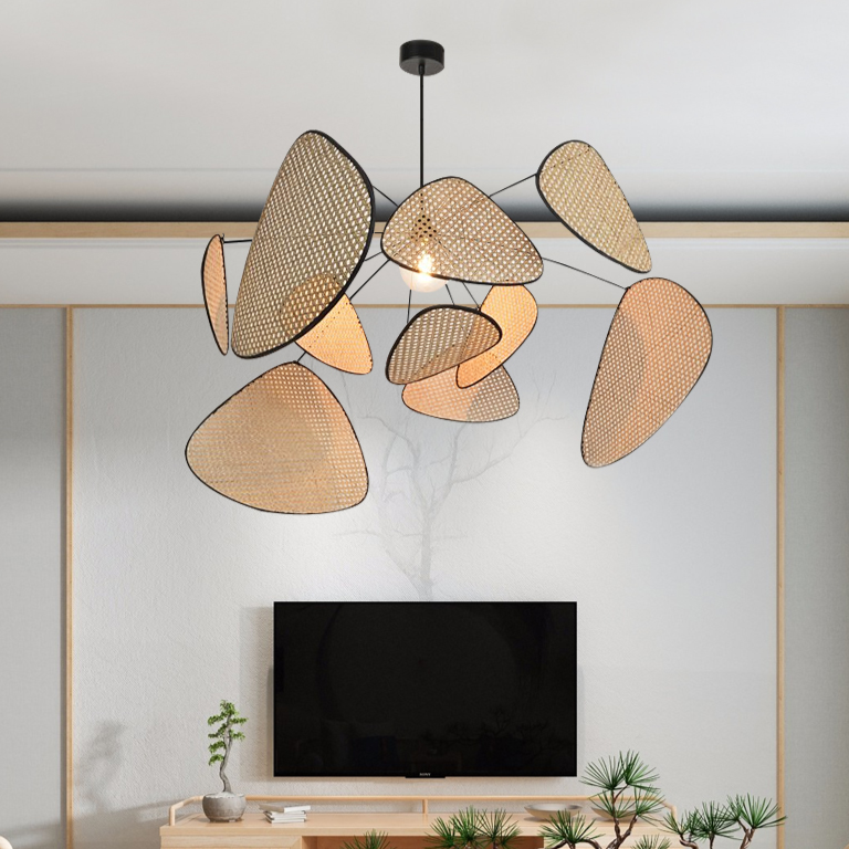 Lustre Bohemian Soho - Em Metal & Rattan