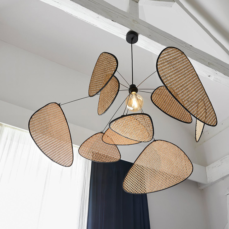 Lustre Bohemian Soho - Em Metal & Rattan