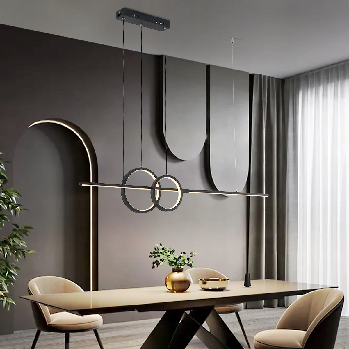 Lustre em led dimerizável Urban - design moderno
