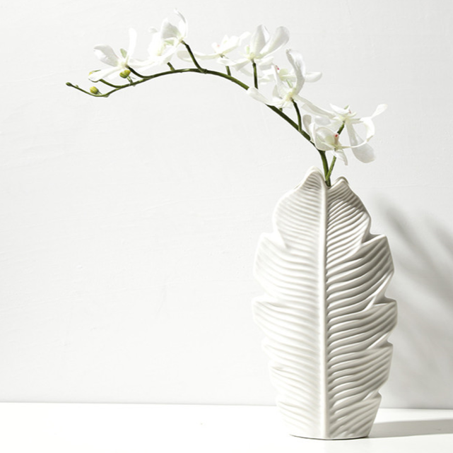 Vasos em cerâmica Folha - 03 Tamanhos