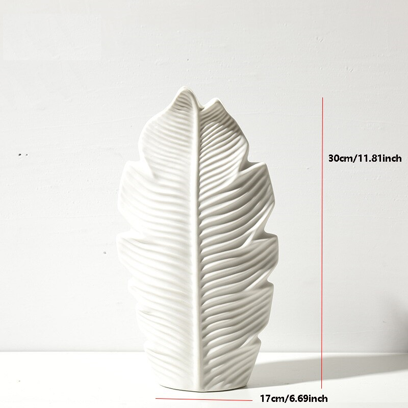 Vasos em cerâmica Folha - 03 Tamanhos