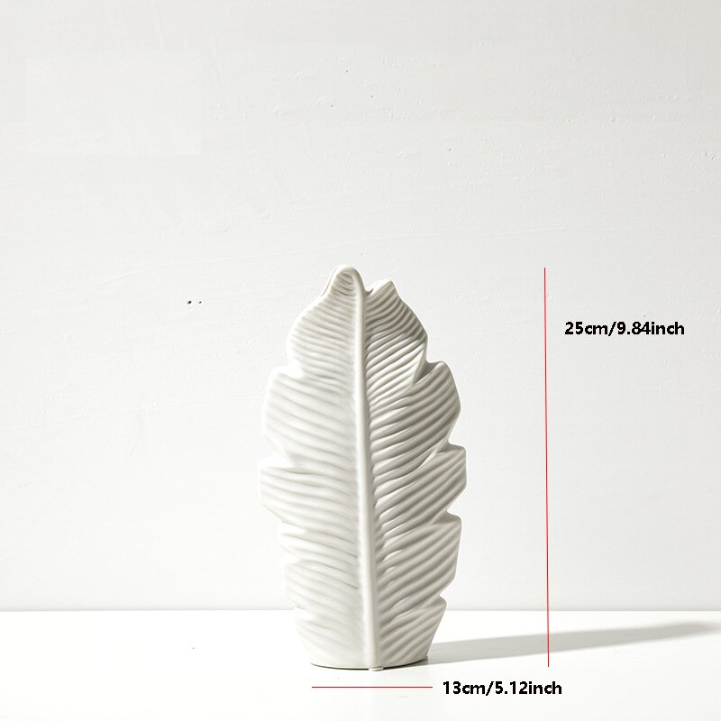 Vasos em cerâmica Folha - 03 Tamanhos