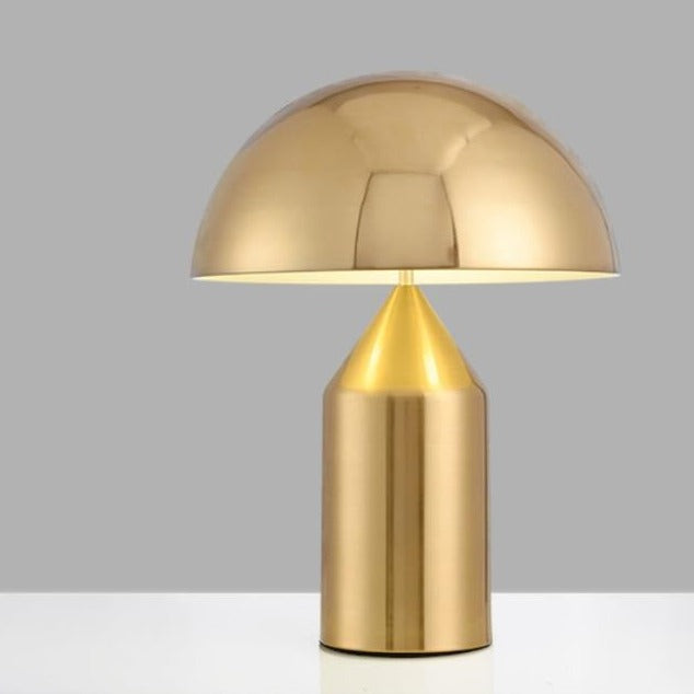 Luminária de Mesa com fio Cogumelo - Em aço inoxidável