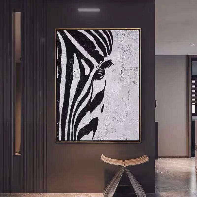 Tela Zebra - Pintada a mão 70x100cm