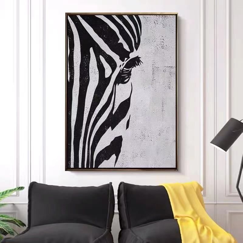 Tela Zebra - Pintada a mão 70x100cm